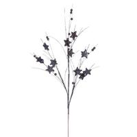 Vickerman 33" Artificial Pewter Star and Ball Glitter Spray (6 Pack)