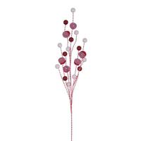 Vickerman 33" Artificial Red and White Swirl Glitter Spray (4 Pack)