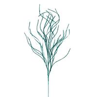 Vickerman 40" Artificial Teal Berry Cluster Wavy Glitter Spray (4 Pack)