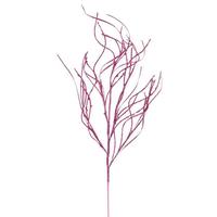 Vickerman 40" Artificial Pink Berry Cluster Wavy Glitter Spray (4 Pack)