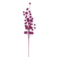 View 27" Artificial Hot Pink Multi Ball Glitter Spray (4 Pack)