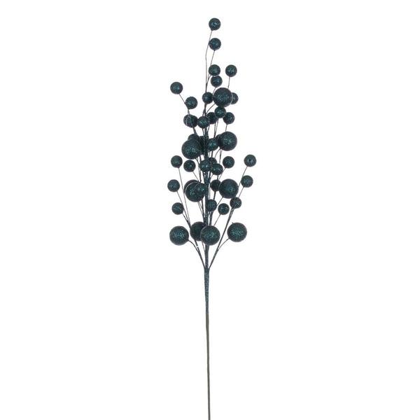 27" Artificial Sea Blue Multi Ball Glitter Spray (4 Pack)