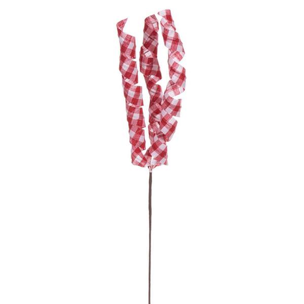 23" Red / White Plaid Swirl Spray (8 Pack)