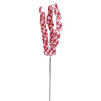 Vickerman 23" Red / White Plaid Swirl Spray (8 Pack)
