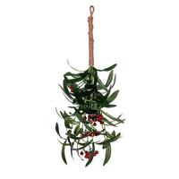 Vickerman 17" Artificial Red Berry and Mistletoe Spray (2 pack)