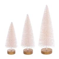 Vickerman 8" / 10" / 12" Cream Sisal Bottle Brush Tree Set (3 Pack)