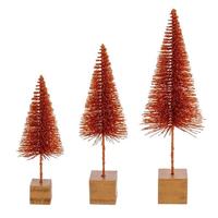 View 8" / 10" / 12" Orange Sisal Bottle Brush Tree Set (3 Pack)