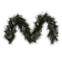 Vickerman 6' Artificial Mixed Foliage Garland with Pine Cones