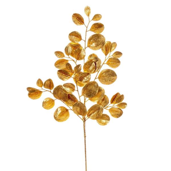 25" Artificial Gold Dogwood Glitter Spray (3 Pack)