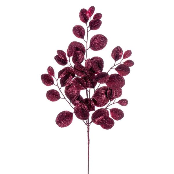 25" Artificial Burgundy Dogwood Glitter Spray (3 Pack)