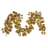 Vickerman 72" Artificial Gold Dogwood Glitter Garland