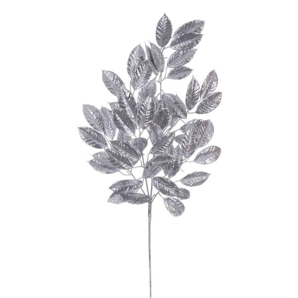 31" Artificial Silver Gardenia Glitter Spray (2 Pack)