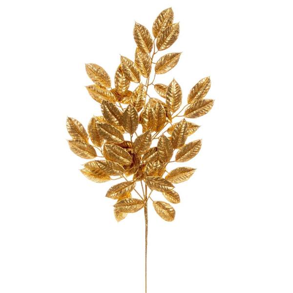 31" Artificial Gold Gardenia Glitter Spray (2 Pack)