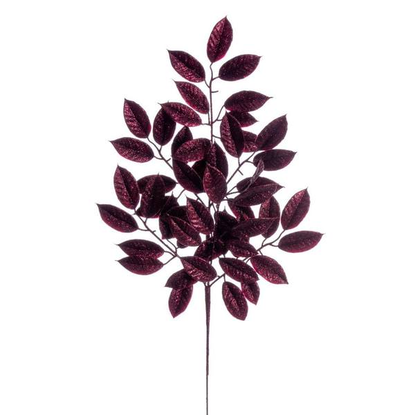 31" Artificial Burgundy Gardenia Glitter Spray (2 Pack)