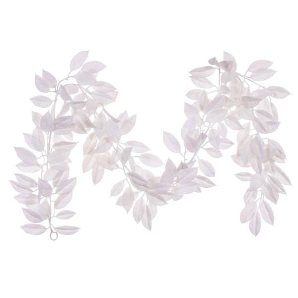 72" Artificial White Gardenia Snowy Garland
