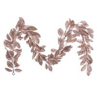 Vickerman 72" Artificial Cafe Latte Gardenia Glitter Garland