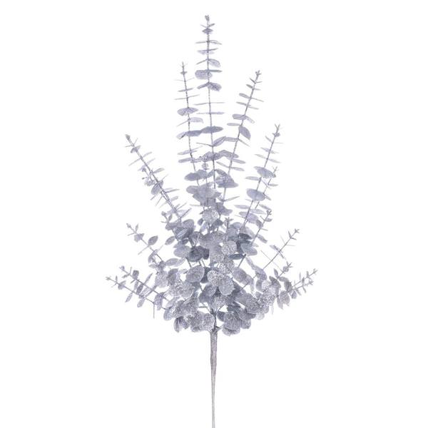 28" Silver Eucalyptus Glitter Spray (2 Pack)