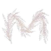 Vickerman 72" Artificial White Eucalyptus Snowy Garland