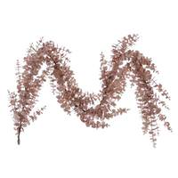 Vickerman 72" Artificial Cafe Latte Eucalyptus Glitter Garland