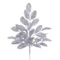 Vickerman 25" Artificial Silver Apple Leaf Glitter Bush Spray (2 Pack)