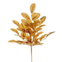Vickerman 25" Artificial Gold Apple Leaf Glitter Bush Spray (2 Pack)