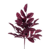 Vickerman 25" Artificial Burgundy Apple Leaf Glitter Bush Spray (2 Pack)