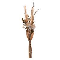 Vickerman 25" Artificial Cream Dried Star Flower Pampas Grass and Foliage Bouquet