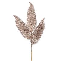 Vickerman 24.5" Artificial Champagne Feather Fern Glitter Spray (6 Pack)