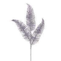 Vickerman 24.5" Artificial Silver Feather Fern Glitter Spray (6 Pack)