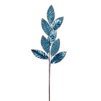 Vickerman 27.5" Artificial Baby Blue Metal Leaf Glitter Spray (3 Pack)