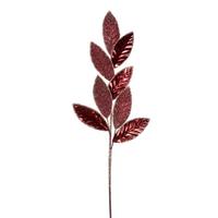 Vickerman 27.5" Artificial Burgundy Metal Leaf Glitter Spray (3 Pack)