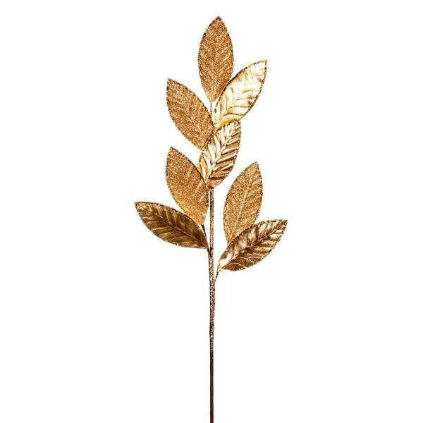 27.5" Artificial Gold Metal Leaf Glitter Spray (3 Pack)