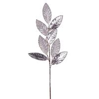 Vickerman 27.5" Artificial Silver Metal Leaf Glitter Spray (3 Pack)