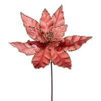 Vickerman 24" Rose Gold Poinsettia Sequin Trim Velvet Spray (3 Pack)