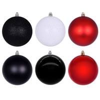 Vickerman 2.4" Red / Black / White Ornament (18 Pack)