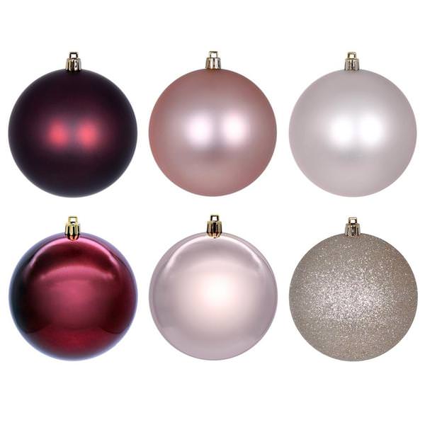 2.4" Rose Gold / Burgundy / Oat Ornament (18 Pack)