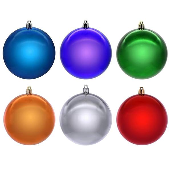 2.4" Multi-Color Ornament (18 Pack)