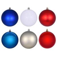 Vickerman 3" Red / White / Chrome / Blue Ball Ornament Assortment (12 Pack)