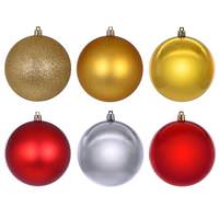 Vickerman 3" Gold / Red / Silver Ball Ornament Assortment (24 Pack)