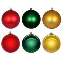 Vickerman 3" Red / Gold / Green Ball Ornament Assortment (24 Pack)