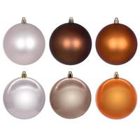 View 3" Copper / Mocha / Oat Ball Ornament Assortment (24 Pack)