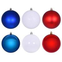 Vickerman 3" Red / White / Blue Ball Ornament Assortment (24 Pack)