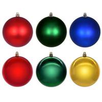 Vickerman 4" Red / Gold / Green / Blue Ball Ornament Assortment (18 Pack)