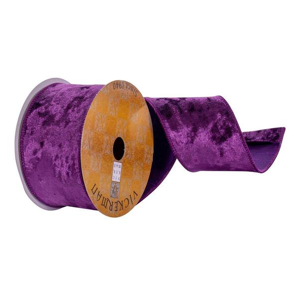 2.5"x30' Midnight Purple Velvet Ribbon