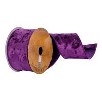 Vickerman 2.5"x30' Midnight Purple Velvet Ribbon
