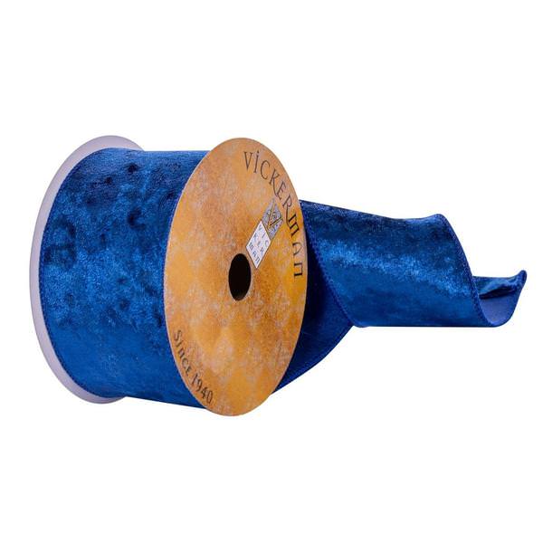 2.5"x30' Blue Velvet Ribbon