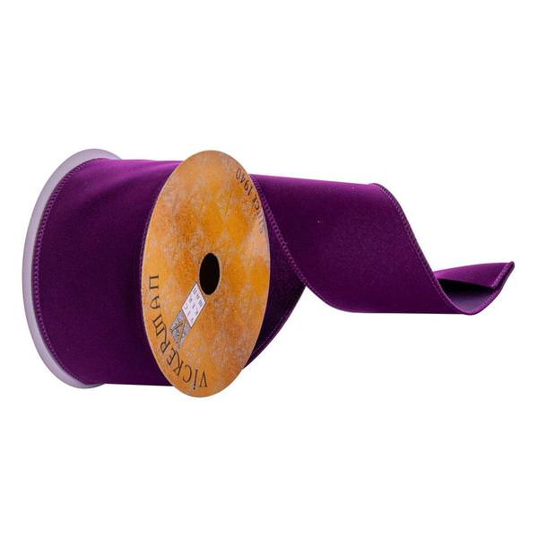 2.5"x30' Plum Purple Velvet Ribbon