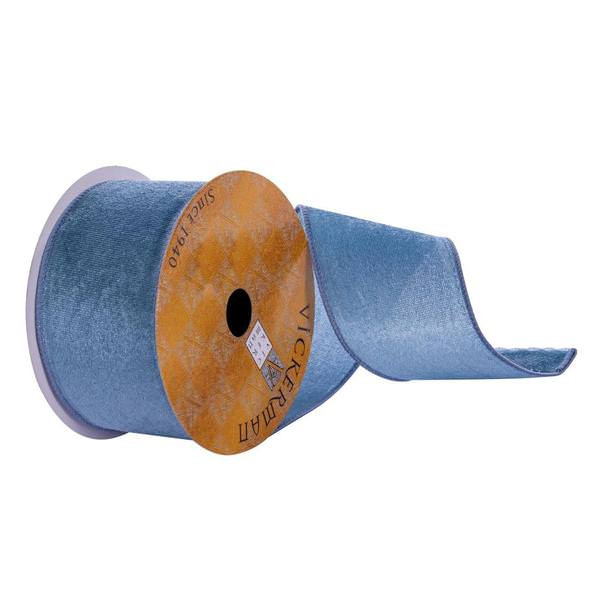 2.5"x30' Sky Blue Velvet Ribbon