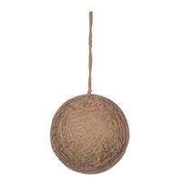 Vickerman 5" Natural Wool Ball Ornament (2 pack)