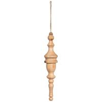 Vickerman 12" Light Natural Turned Wood Finial Ornament (2 Pack)